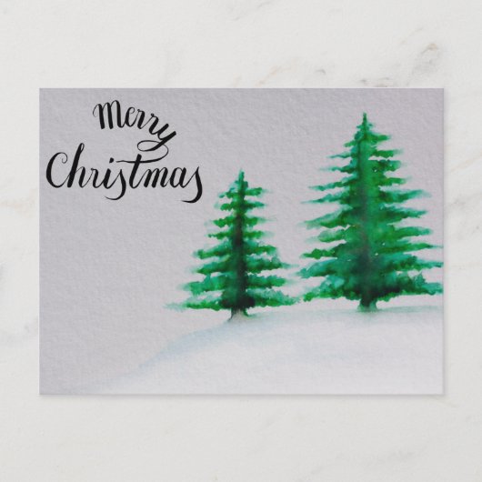 Vrolijk kerstfeest met een gezegende waterverf feestdagenkaart (Voorkant)