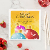 Vrolijk kerstfeest met feestelijke feestdagen servetten (Insitu)