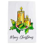 Vrolijk kerstfeest met gemiddelde cadeautas (Achterkant)