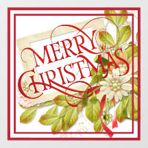 Vrolijk kerstfeest met groene Florals