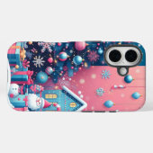 Vrolijk kerstfeest met Hoesje-Mate Tough iPhone 16 Case-Mate iPhone Case (Achterkant (horizontaal))