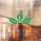 Vrolijk kerstfeest met Holly Raamsticker (Vel 2)