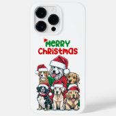 Vrolijk kerstfeest met honden Case-Mate iPhone case (Achterkant)