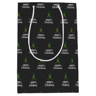 Vrolijk kerstfeest met Jamaica vlag Medium Cadeauzakje