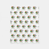 Vrolijk kerstfeest met kat en puppy fleece deken (Voorkant)