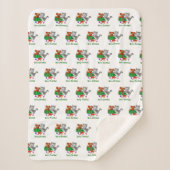 Vrolijk kerstfeest met kat en puppy sherpa deken (Voorkant)