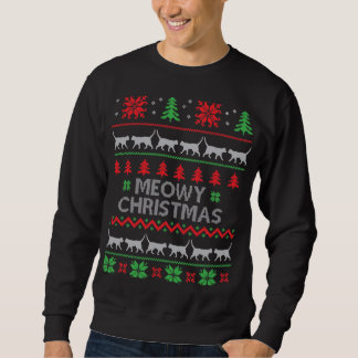 Vrolijk kerstfeest (met kat) trui