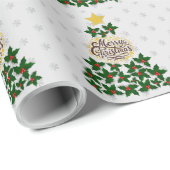 Vrolijk kerstfeest met kerstboom cadeaupapier (Rol Hoek)
