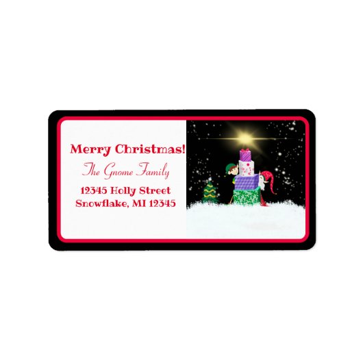 Vrolijk kerstfeest met kerstcadeautjes etiket