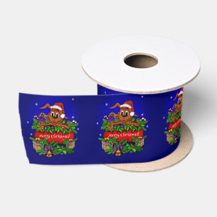 Vrolijk kerstfeest met kerstkonijn lint