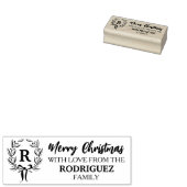 Vrolijk kerstfeest met liefde van de (aangepaste)  	rubberstempel (Gestempeld)