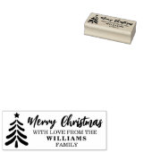 Vrolijk kerstfeest met liefde van (gebruikelijk) g 	rubberstempel (Gestempeld)