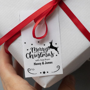 Vrolijk kerstfeest met liefde van (gebruikelijk) p 	rubberstempel