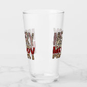 Vrolijk kerstfeest met luipaard en plaid print glas (Links)