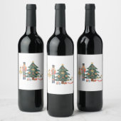 Vrolijk kerstfeest met Nutkraker Ballet Wijn Etiket (Flessen)