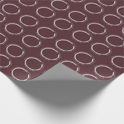 Vrolijk kerstfeest met One Circle Photo Chocolate Cadeaupapier (Hoek)