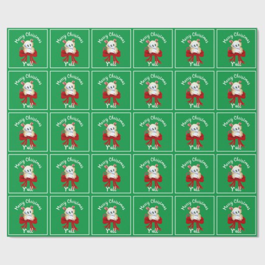 Vrolijk kerstfeest met Possum  Cadeaupapier (Vlak)