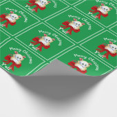 Vrolijk kerstfeest met Possum  Cadeaupapier (Hoek)