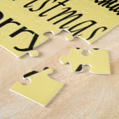 Vrolijk kerstfeest met puzzle kerst legpuzzel (Zijkant)