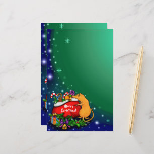 Vrolijk kerstfeest met Rat Prince Briefpapier
