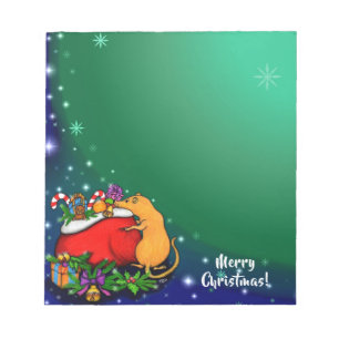 Vrolijk kerstfeest met Rat Prince Notitieblok