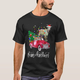 Vrolijk kerstfeest met rode vrachtwagen, waarmee j t-shirt