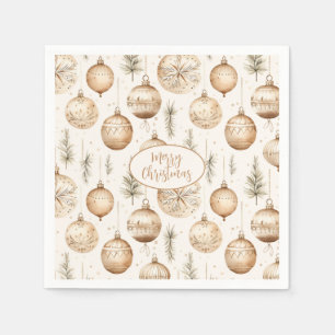 Vrolijk kerstfeest met rustieke Ornamenten en denn Servet