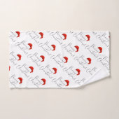 Vrolijk kerstfeest met Santa Hat Bad Handdoek (Handdoek)