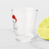 Vrolijk kerstfeest met Santa Hat Shot Glas (Rechts)