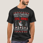 Vrolijk kerstfeest met Shirt van steenkool van de  (Voorkant)