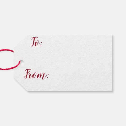 Vrolijk kerstfeest met sneeuwvlok cadeaulabel (Achterkant Horizontaal)