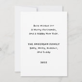 Vrolijk kerstfeest met Teddy Bear Card (Achterkant)