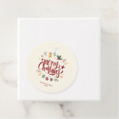 Vrolijk kerstfeest met tekst cadeautjes Labels (In situ)