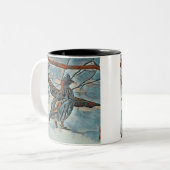 Vrolijk kerstfeest met tweetone koffie Mok (Voorkant links)