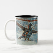 Vrolijk kerstfeest met tweetone koffie Mok (Links)