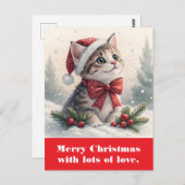 Vrolijk kerstfeest met veel liefde. briefkaart (Voorkant / Achterkant)