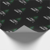 Vrolijk kerstfeest met vlag Brazilië Cadeaupapier (Hoek)