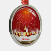 Vrolijk kerstfeest metalen ornament (Rechts)