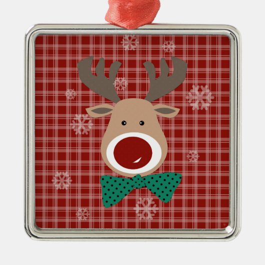 Vrolijk kerstfeest! metalen ornament (Voorkant)