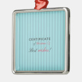 Vrolijk kerstfeest metalen ornament (Links)