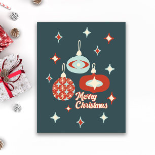 Vrolijk kerstfeest midden-eeuwse moderne tijd perfect poster