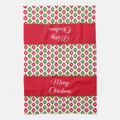 Vrolijk kerstfeest midden moderne ster-decoratie theedoek (Verticaal)