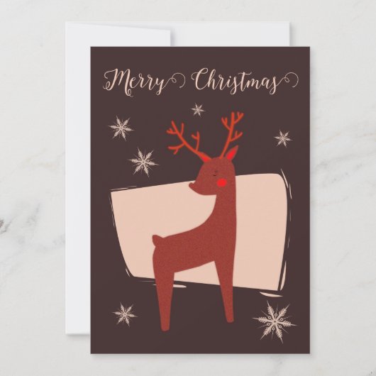 Vrolijk kerstfeest mijn kleine hert feestdagenkaart (Voorkant)