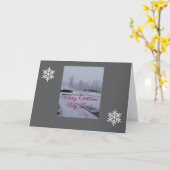 Vrolijk kerstfeest, mijn liefde, gevouwen Wenskaar Kaart (Gele Bloem)