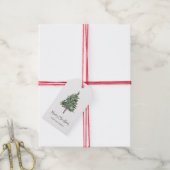 Vrolijk kerstfeest | Minimale eenvoudige pine Cadeaulabel (Met Touw)