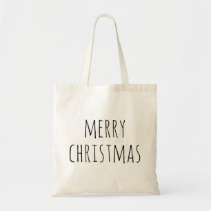 vrolijk kerstfeest   Minimalistische Schattigee va Tote Bag