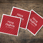Vrolijk kerstfeest Modern Cute Festive Red Minimal Servet