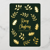 Vrolijk kerstfeest Modern Eenvoudige olievloeistof Folie Feestdagenkaart (Voorkant)