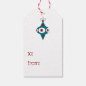 Vrolijk kerstfeest Modern Fun Red Blue Gift Kerstm Cadeaulabel (Achterkant)