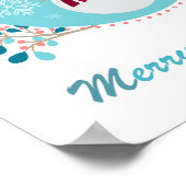 Vrolijk kerstfeest - Modern kerstposter Poster (Hoek)